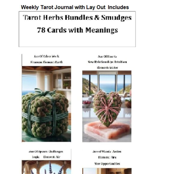 Weekly undated calendar 52 weeks tarot journal inlcludes cut out tarot deck - Picture 8 of 8